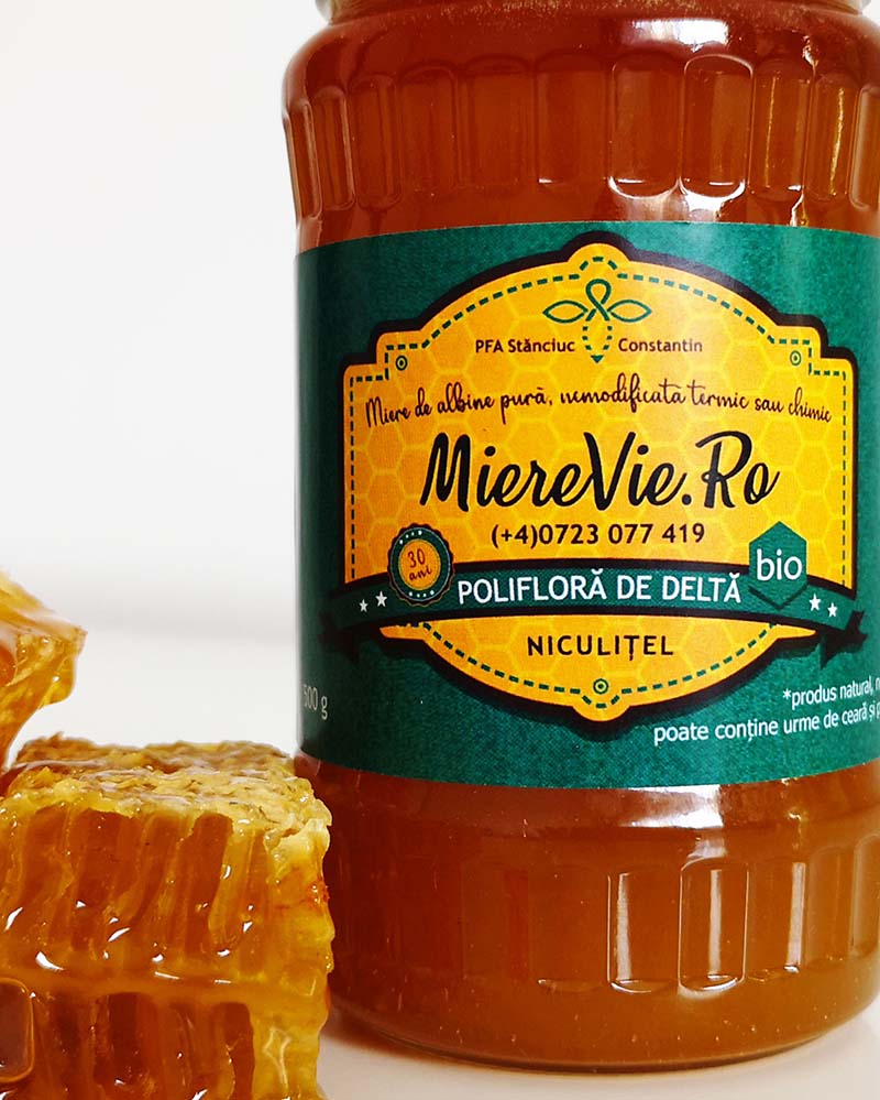 Miere vie, miere bio, miere din Delta Dunarii