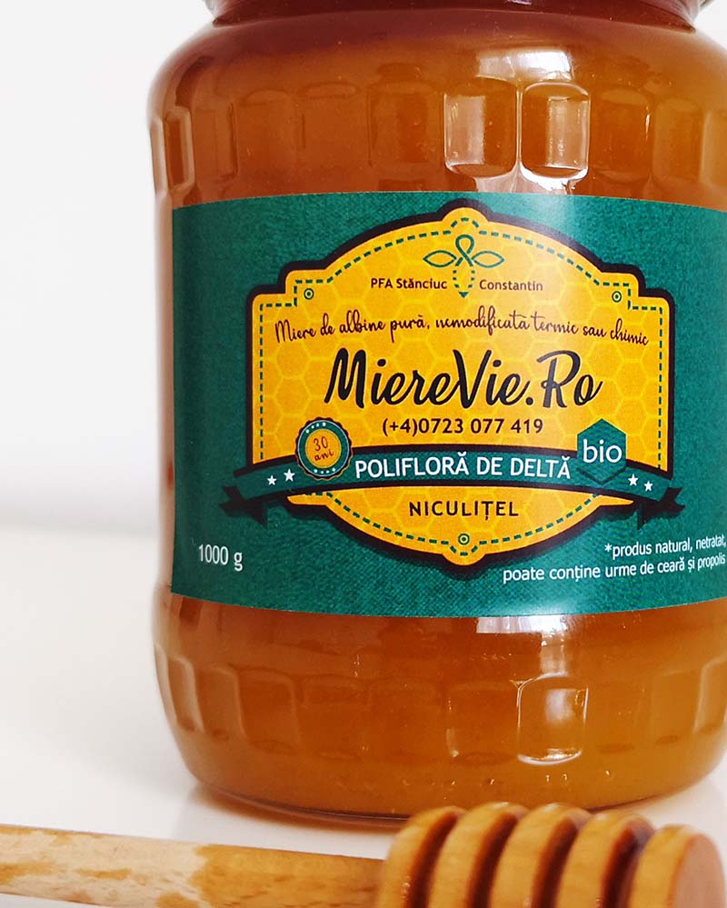 Miere vie, miere bio, miere din Delta Dunarii